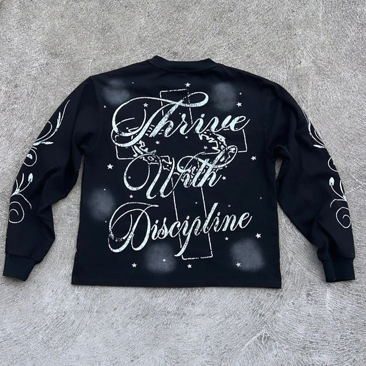 Ascetic "Thrive" acid wash long sleeve