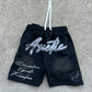 Ascetic Rhinestone Acid Wash Shorts